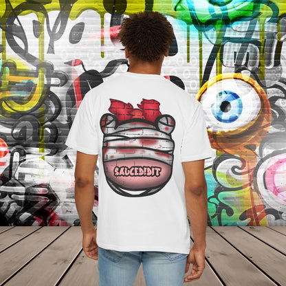 Graffiti Bandage Bear T-Shirt — 'SaucedIt' Streetwear Graphic Tee