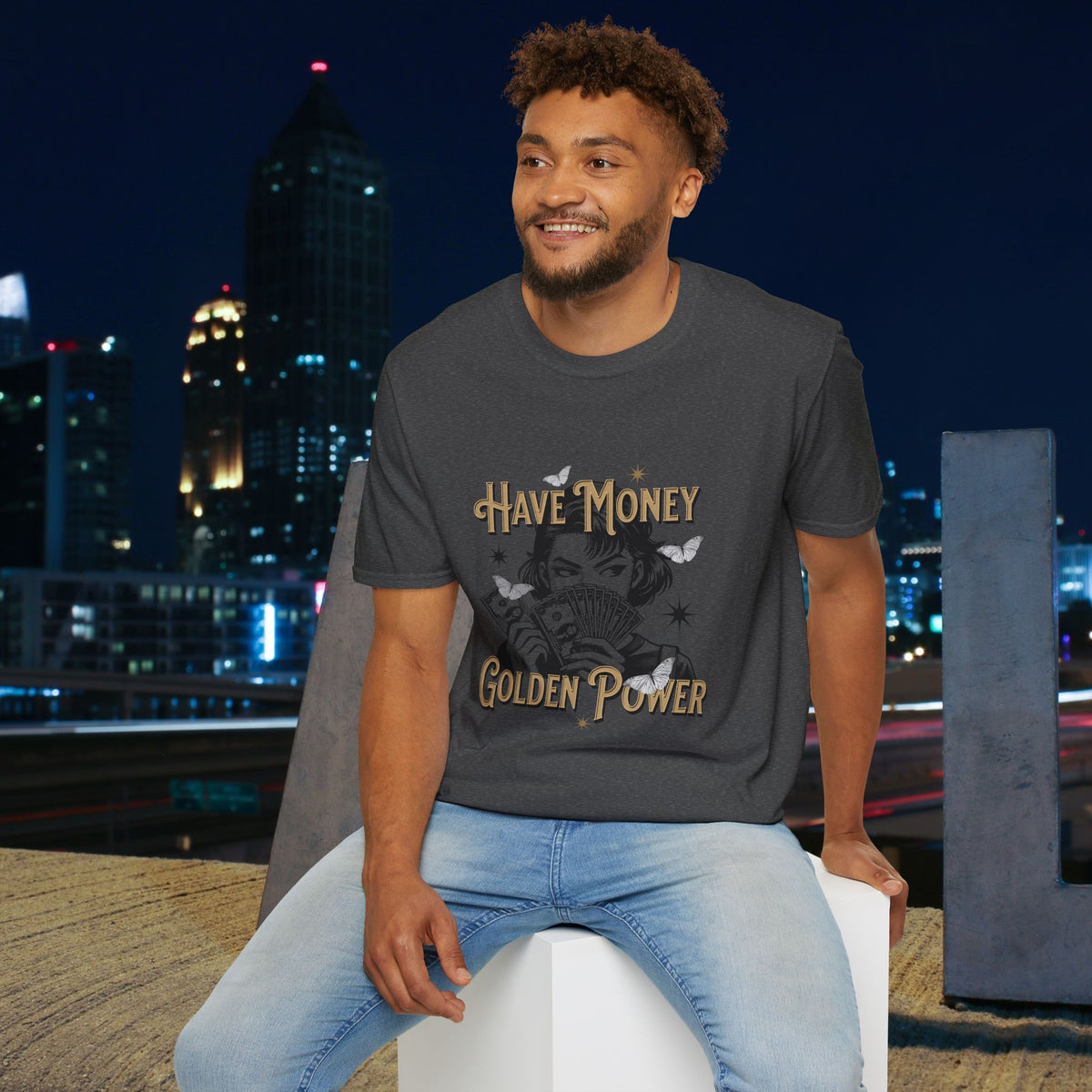 Have Money Golden Power Graphic T-Shirt
