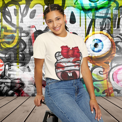Graffiti Bandage Bear T-Shirt — 'SaucedIt' Streetwear Graphic Tee