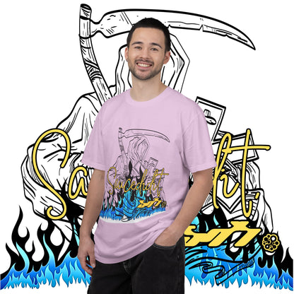 Grim Reaper Flames T-Shirt — "Sacred It" Graphic Tee