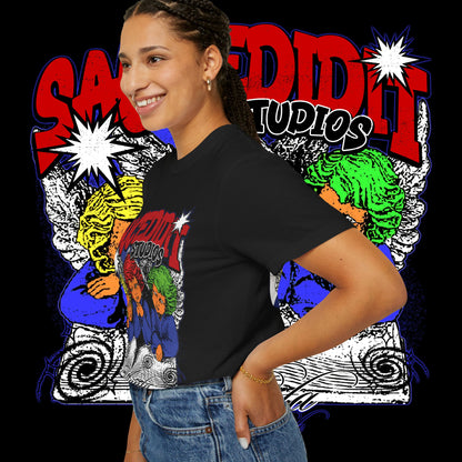 Saucedidit Cartoon Trio Graphic T-Shirt