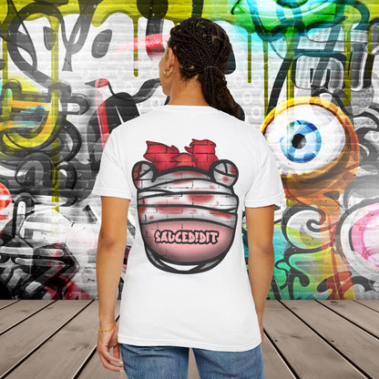Graffiti Bandage Bear T-Shirt — 'SaucedIt' Streetwear Graphic Tee