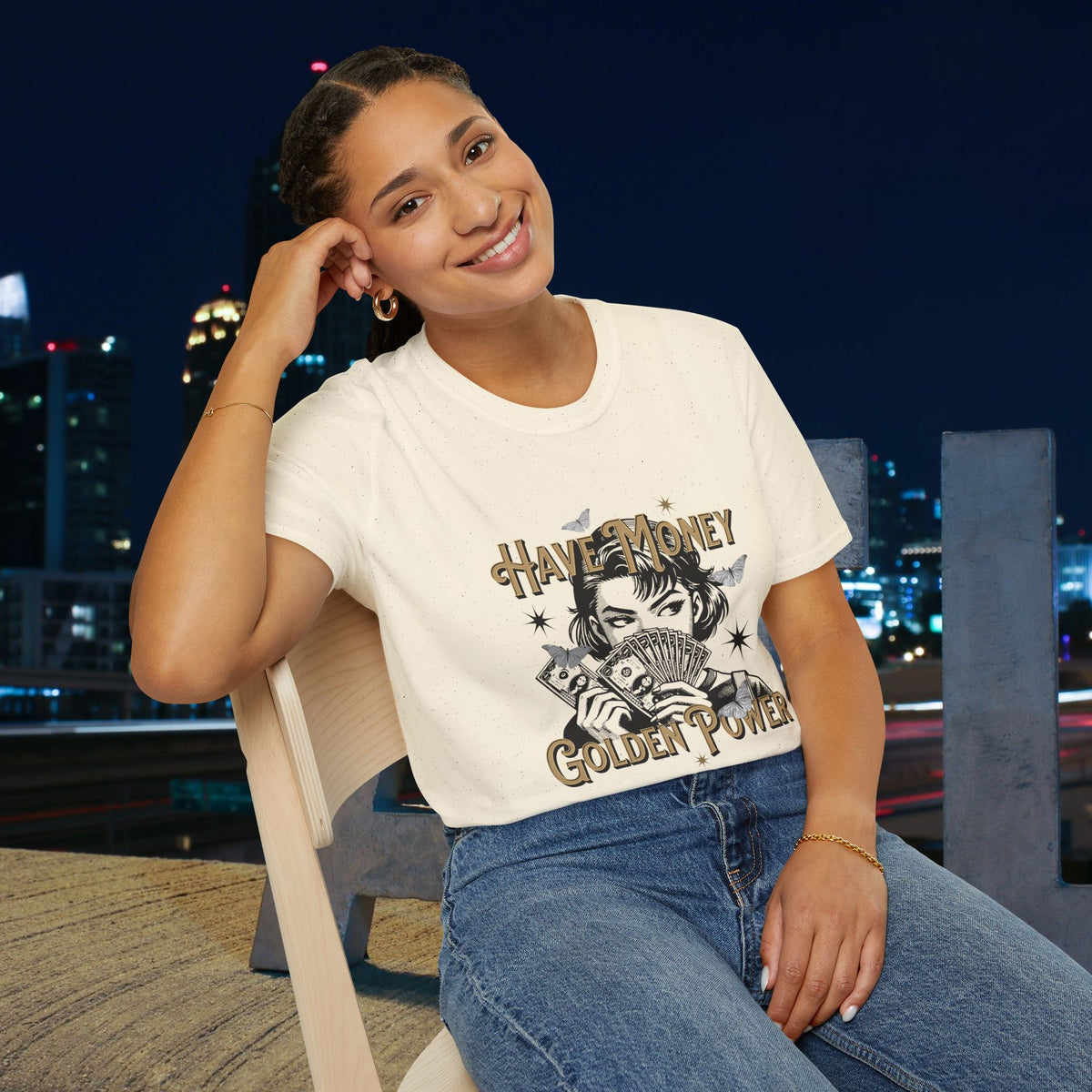 Have Money Golden Power Graphic T-Shirt