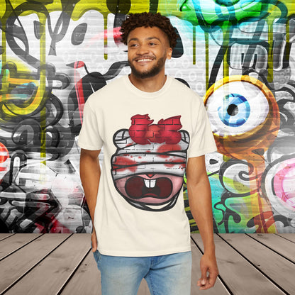 Graffiti Bandage Bear T-Shirt — 'SaucedIt' Streetwear Graphic Tee