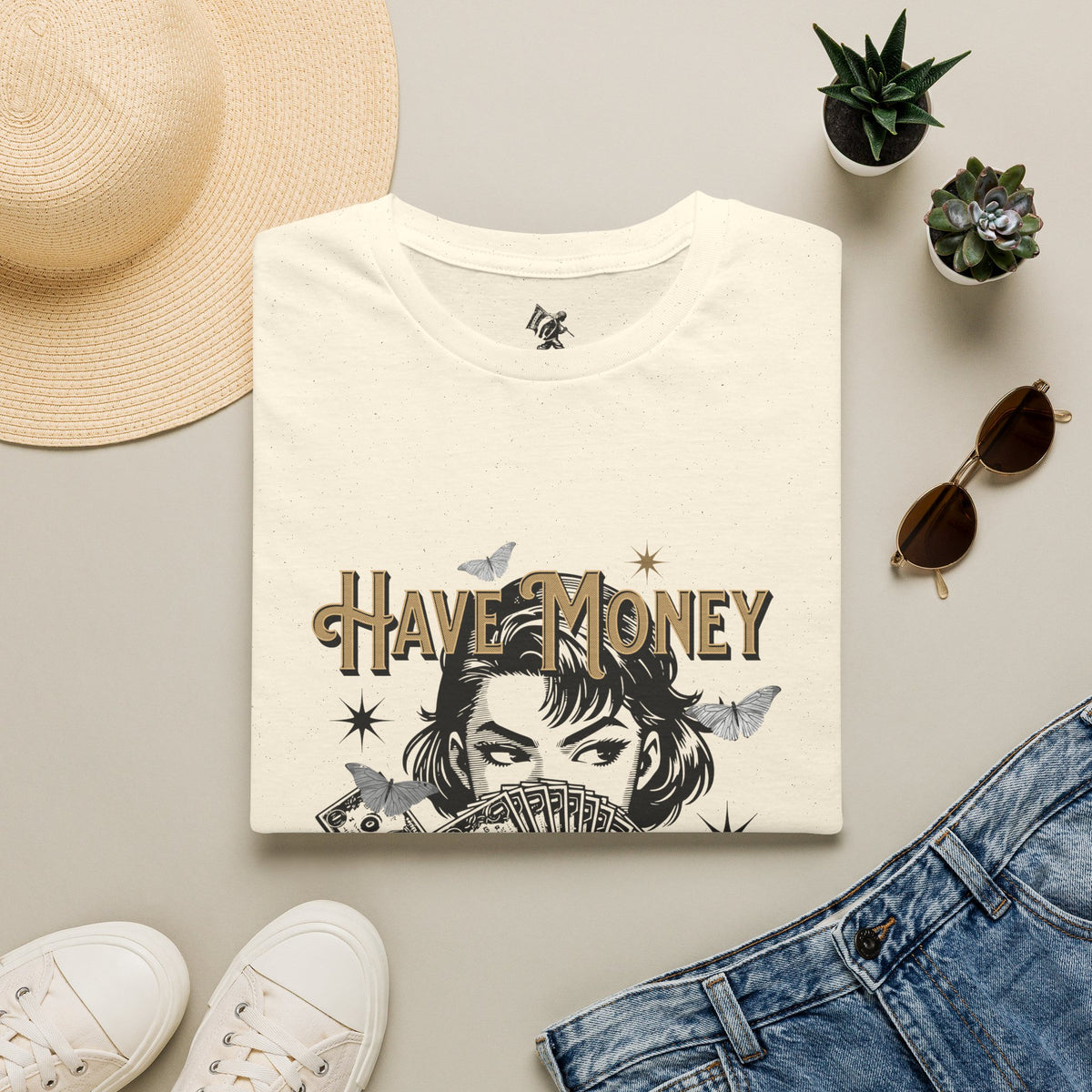 Have Money Golden Power Graphic T-Shirt