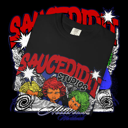 Saucedidit Cartoon Trio Graphic T-Shirt