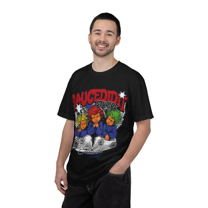 Saucedidit Cartoon Trio Graphic T-Shirt