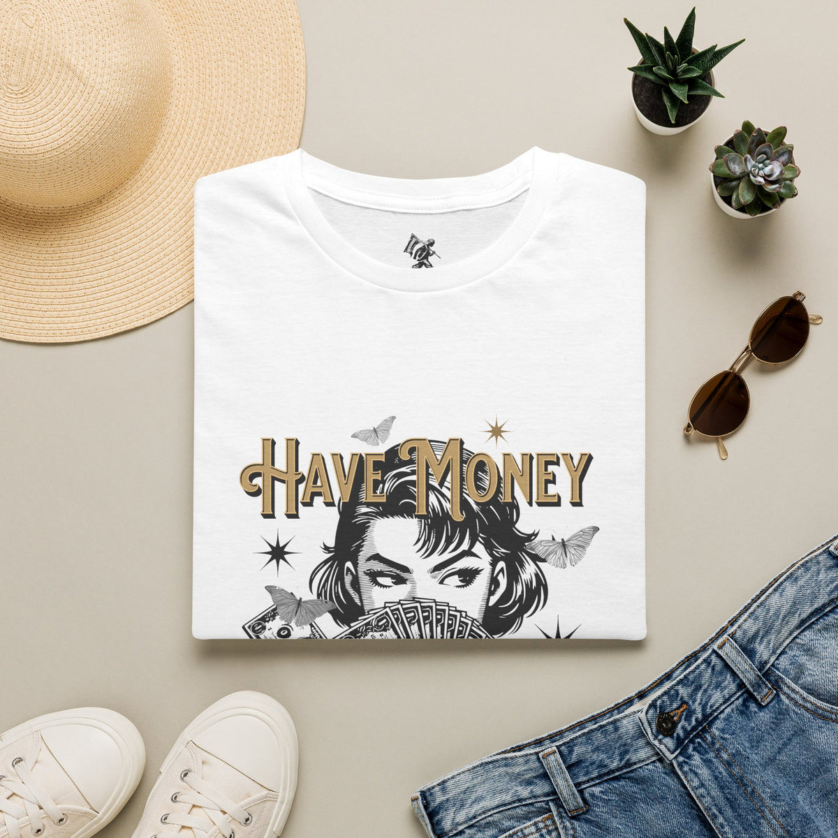 Have Money Golden Power Graphic T-Shirt