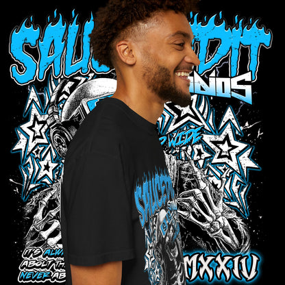 Sauced Out Skeleton Tee — "Don't Talk Too Much" Streetwear T-Shirt