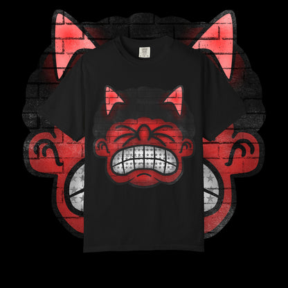 Devil Grin T-Shirt — Retro Graffiti Streetwear with 'SAVEDBYDT' Back Logo