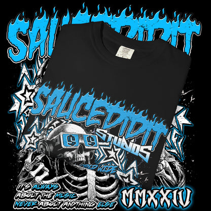 Sauced Out Skeleton Tee — "Don't Talk Too Much" Streetwear T-Shirt